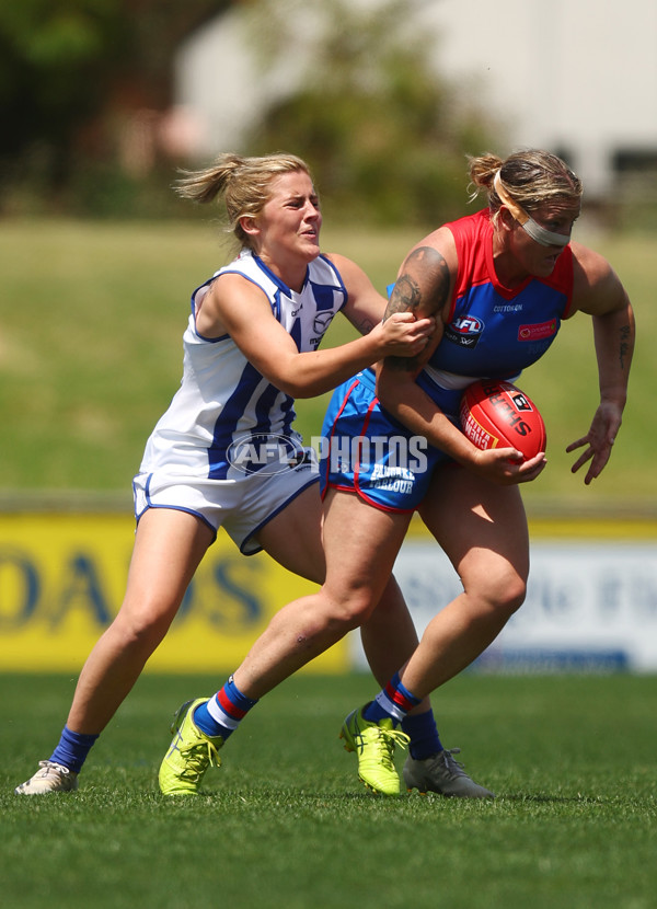 AFLW 2021 Training - Western Bulldogs v North Melbourne Practice Match - 900943