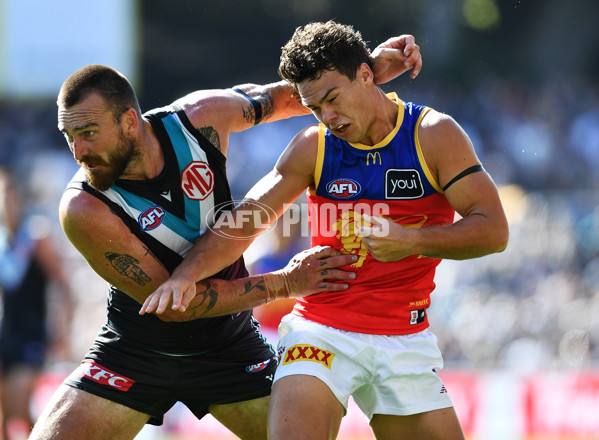 AFL 2023 ROUND 01 - PORT ADELAIDE V BRISBANE - A-15782470