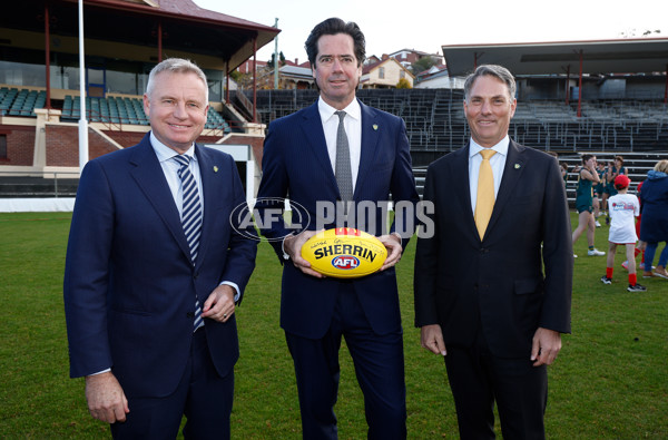 AFL 2023 Media - Tasmanian Team Announcement - A-29427828