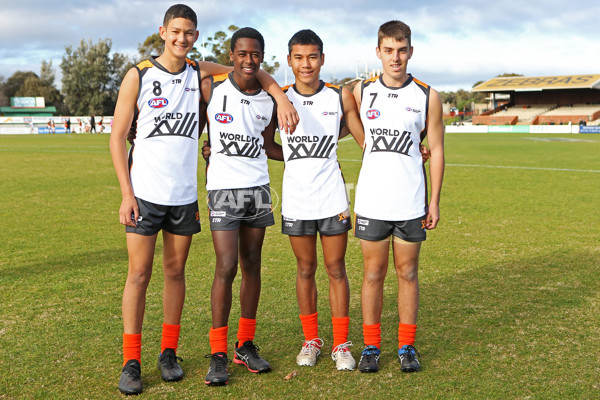 AFL 2019 Media - Flying Boomerangs v World Team - 693034