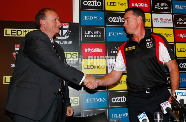 AFL 2013 Media - St Kilda Coach Announcement 141113 - 307792