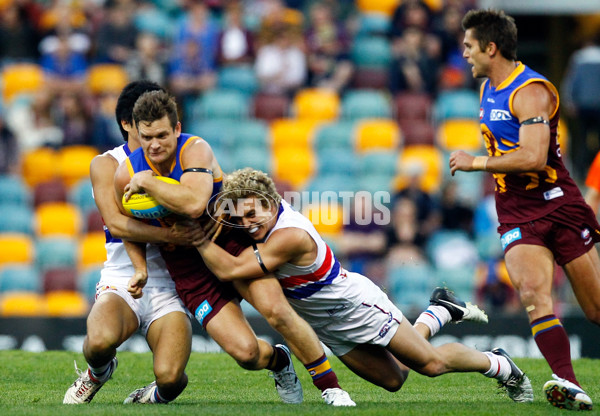 AFL 2012 Rd 23 - Brisbane v Western Bulldogs - A-35392227