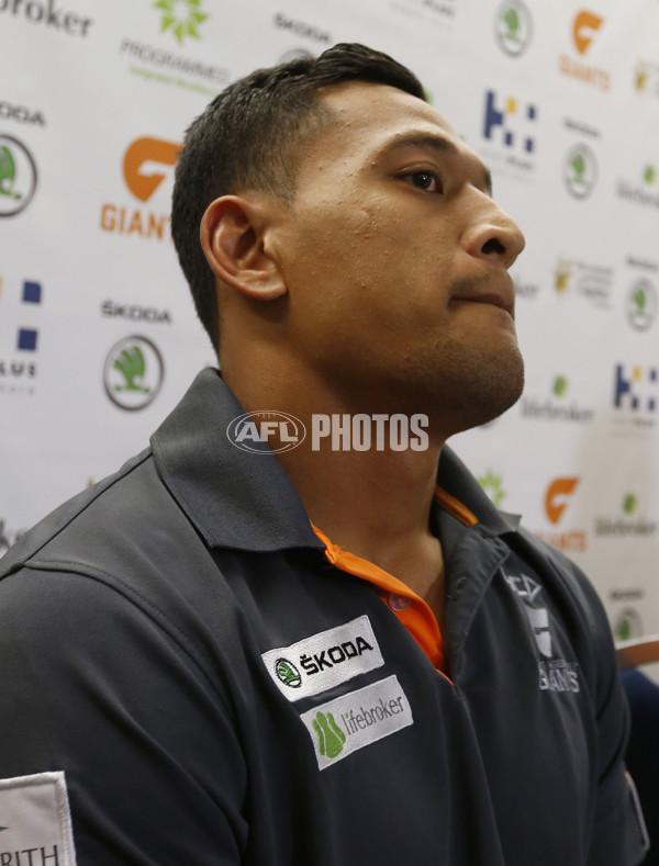 AFL 2012 Media - Israel Folau Press Conference - 272374