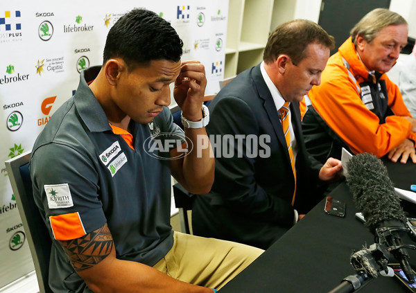 AFL 2012 Media - Israel Folau Press Conference - 272375