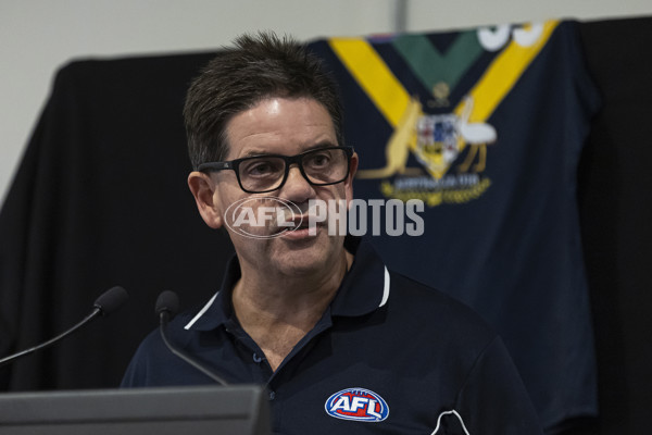 AFL 2023 Media - AFL Academy Jumper Presentation - A-35594281