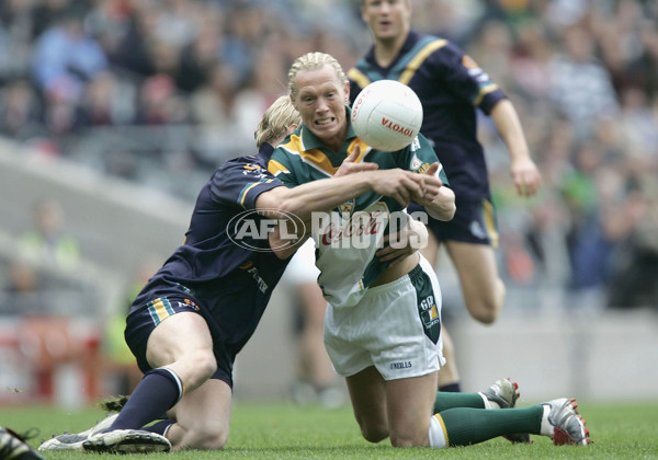 AFL 2004 International Rules 1st Test - Ireland v Australia - A-38127203
