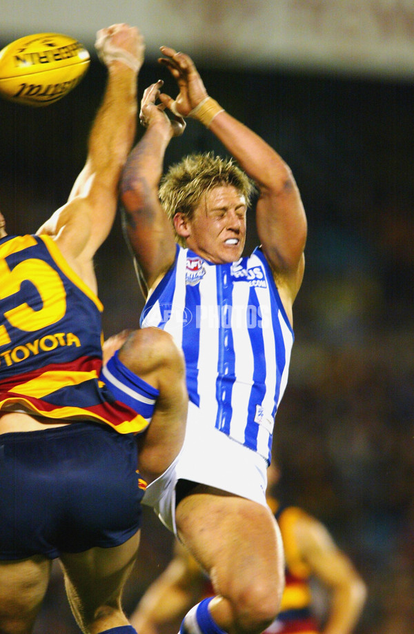 AFL 2004 Rd 18 -  Adelaide Crows v Kangaroos - A-38131425