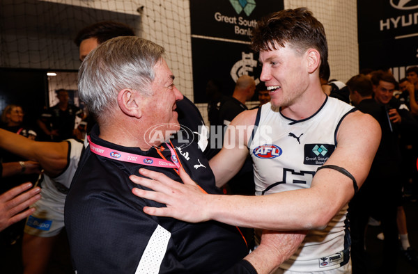 AFL 2023 First Semi Final - Melbourne v Carlton - A-43182351