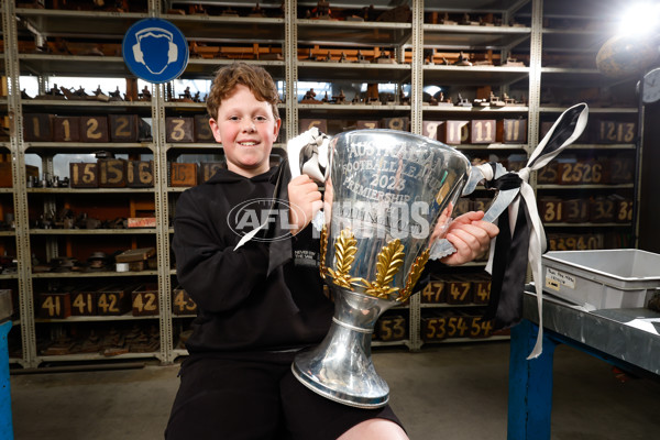 AFL 2023 Media - Collingwood Premiership Cup Engraving - A-44328234