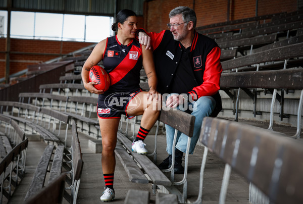 AFLW 2023 Media - Essendon and Carlton Media Opportunity 261023 - A-44485094