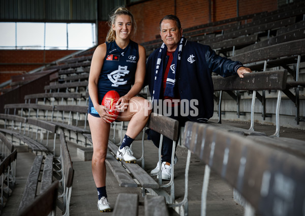 AFLW 2023 Media - Essendon and Carlton Media Opportunity 261023 - A-44485107