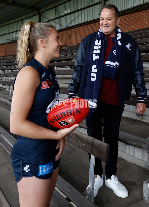 AFLW 2023 Media - Essendon and Carlton Media Opportunity 261023 - A-44761727