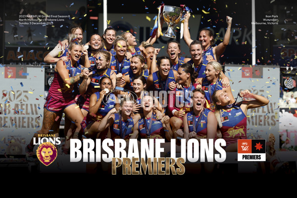 AFLW 2023 Media - Brisbane Premiership Prints - A-45877997