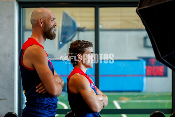 AFL 2024 Media - Melbourne Team Photo Day - A-45935714