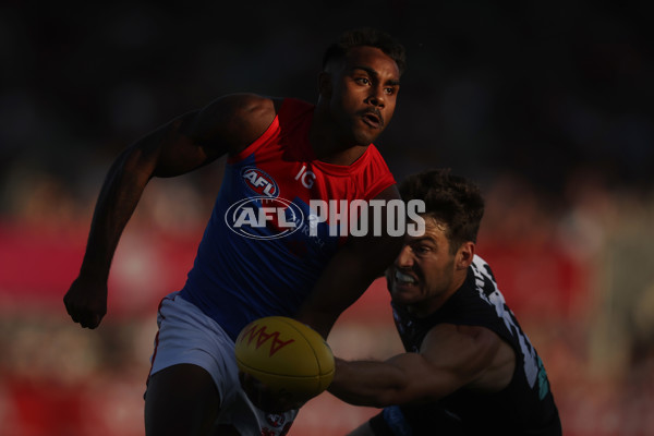 AFL 2024 AAMI Community Series - Carlton v Melbourne - A-46081987