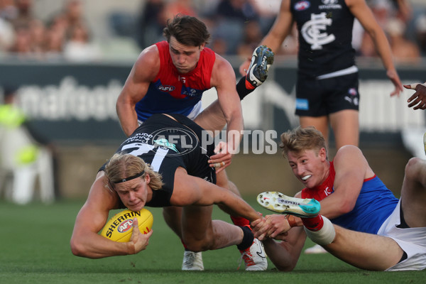 AFL 2024 AAMI Community Series - Carlton v Melbourne - A-46082042