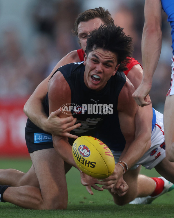 AFL 2024 AAMI Community Series - Carlton v Melbourne - A-46083317