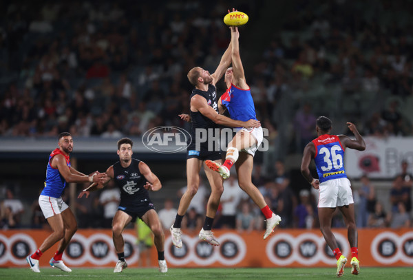 AFL 2024 AAMI Community Series - Carlton v Melbourne - A-46083359