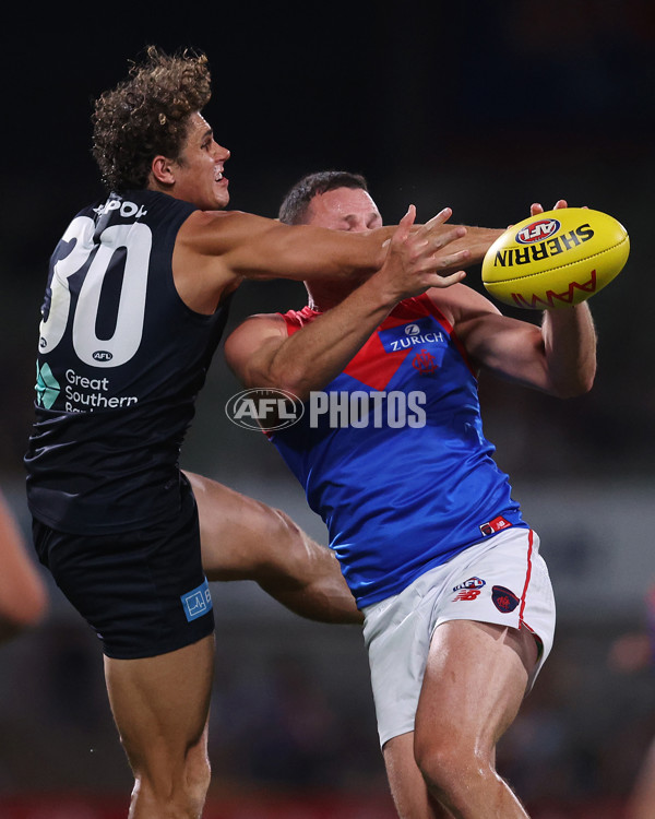 AFL 2024 AAMI Community Series - Carlton v Melbourne - A-46085097