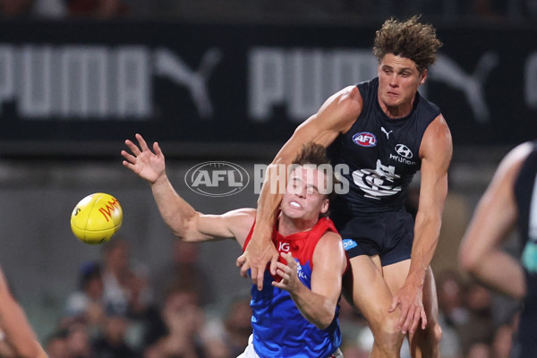 AFL 2024 AAMI Community Series - Carlton v Melbourne - A-46085098