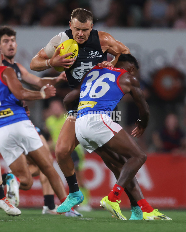 AFL 2024 AAMI Community Series - Carlton v Melbourne - A-46085109