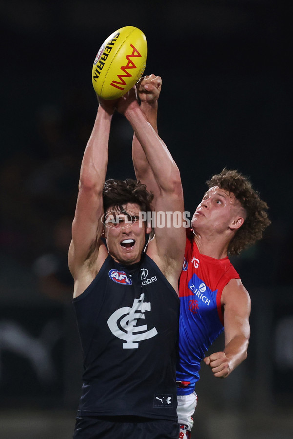 AFL 2024 AAMI Community Series - Carlton v Melbourne - A-46085129