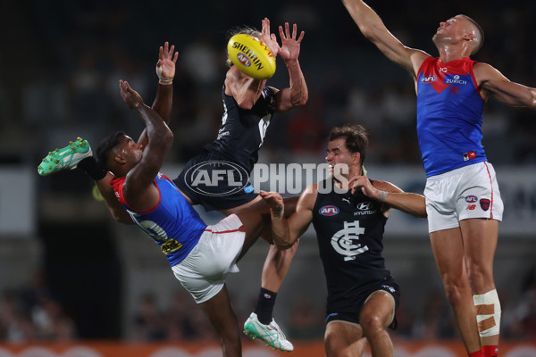 AFL 2024 AAMI Community Series - Carlton v Melbourne - A-46085149