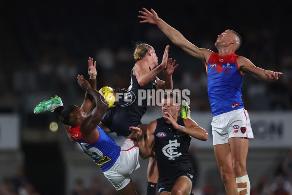 AFL 2024 AAMI Community Series - Carlton v Melbourne - A-46085152