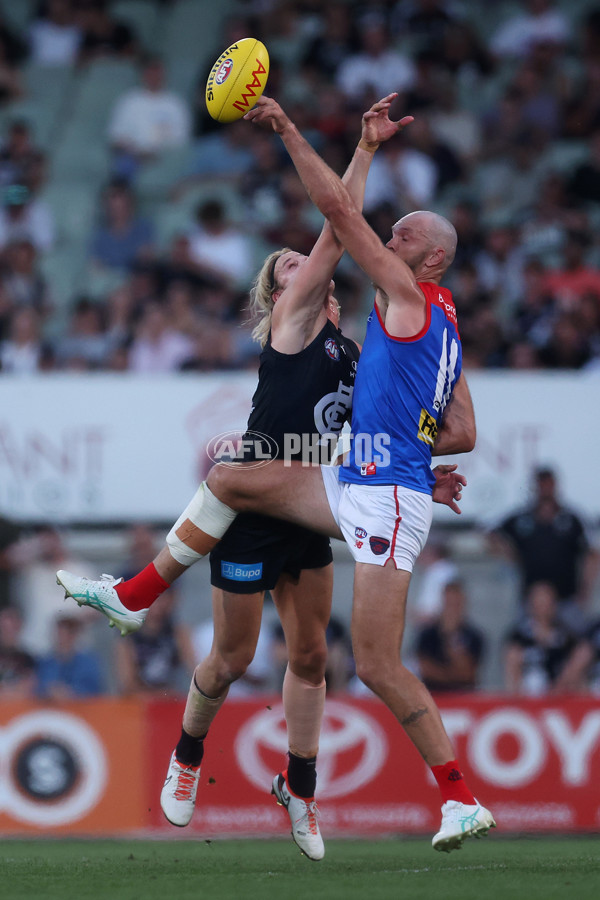 AFL 2024 AAMI Community Series - Carlton v Melbourne - A-46085166