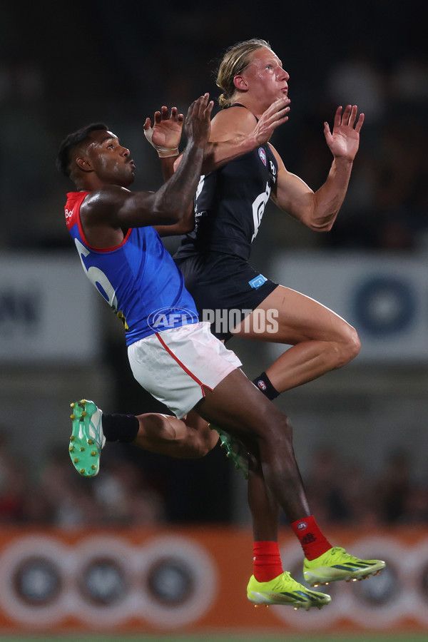 AFL 2024 AAMI Community Series - Carlton v Melbourne - A-46086315