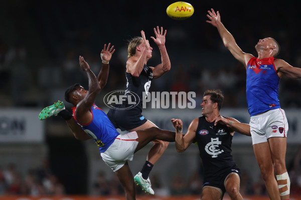 AFL 2024 AAMI Community Series - Carlton v Melbourne - A-46086317