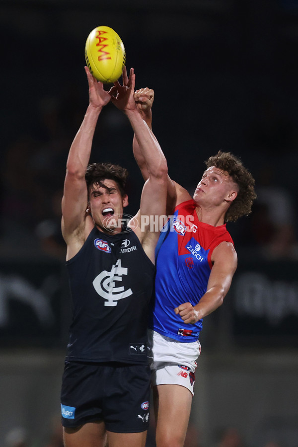 AFL 2024 AAMI Community Series - Carlton v Melbourne - A-46086326