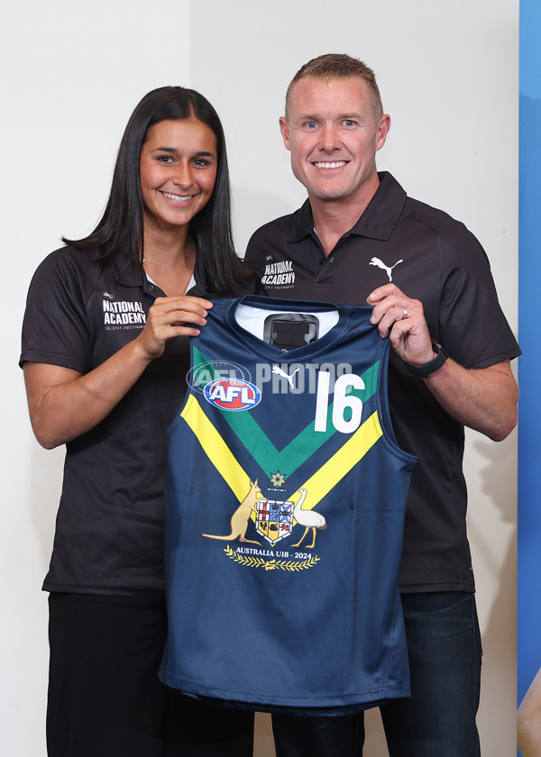 AFL 2024 Media - National Academy Girls Jumper Presentation - A-47005163