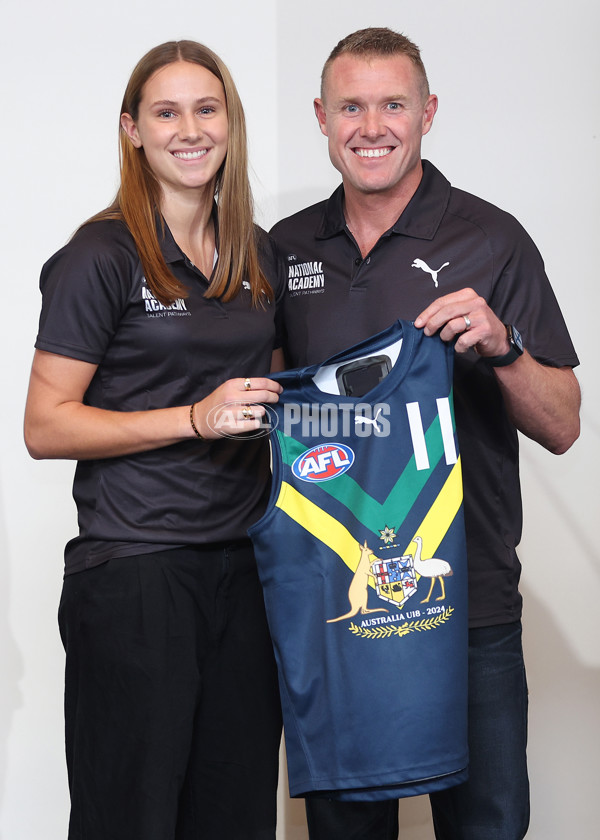 AFL 2024 Media - National Academy Girls Jumper Presentation - A-47005179