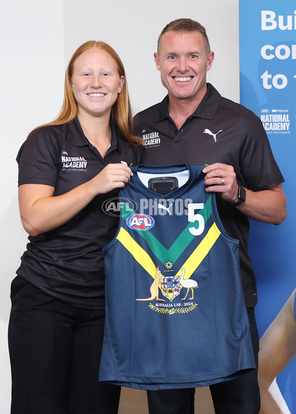 AFL 2024 Media - National Academy Girls Jumper Presentation - A-47005180