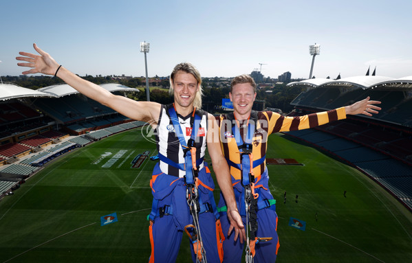 AFL 2024 Media - Adelaide Oval Roof Climb - A-47045570