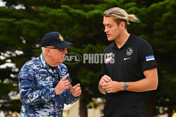 AFL 2024 Media - Essendon and Collingwood Anzac Day Media Opportunity - A-47548196