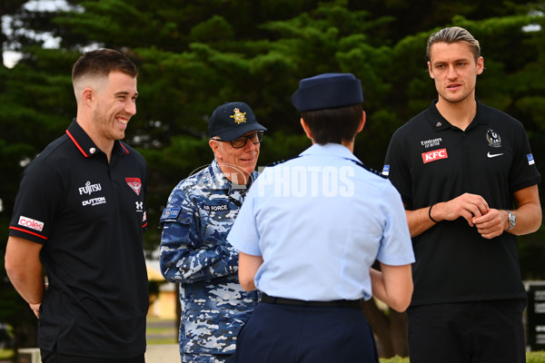 AFL 2024 Media - Essendon and Collingwood Anzac Day Media Opportunity - A-47553231