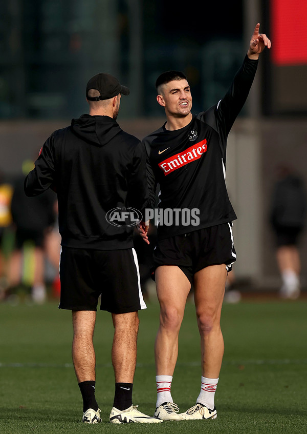 AFL 2024 MEDIA - Collingwood Captains Run 230424 - A-49607845