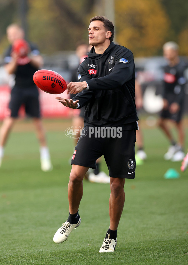 AFL 2024 MEDIA - Collingwood Captains Run 230424 - A-49607847