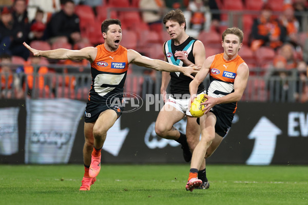 AFL 2024 Round 14 - GWS v Port Adelaide - A-51058186