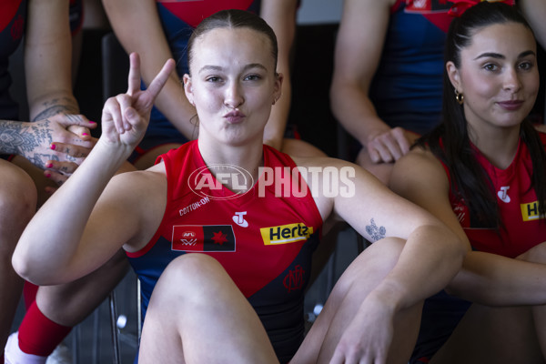 AFLW 2024 Media - Melbourne Team Photo Day - A-52055383