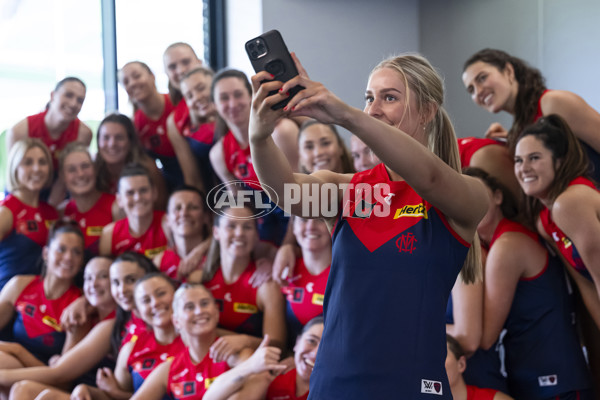 AFLW 2024 Media - Melbourne Team Photo Day - A-52058565