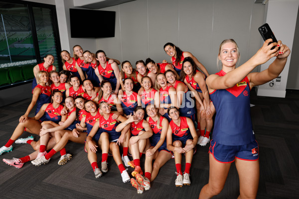 AFLW 2024 Media - Melbourne Team Photo Day - A-52058765