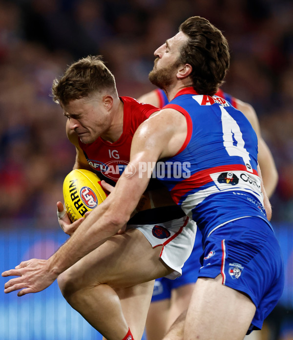 AFL 2024 Round 21 - Footscray v Melbourne - A-52445384