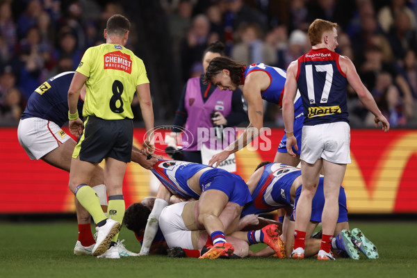 AFL 2024 Round 21 - Footscray v Melbourne - A-52447823