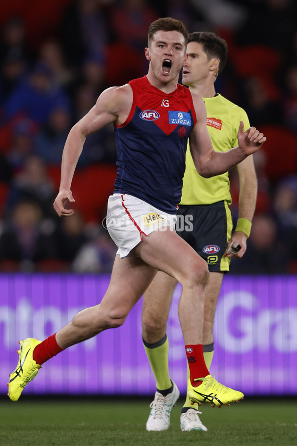 AFL 2024 Round 21 - Footscray v Melbourne - A-52449061