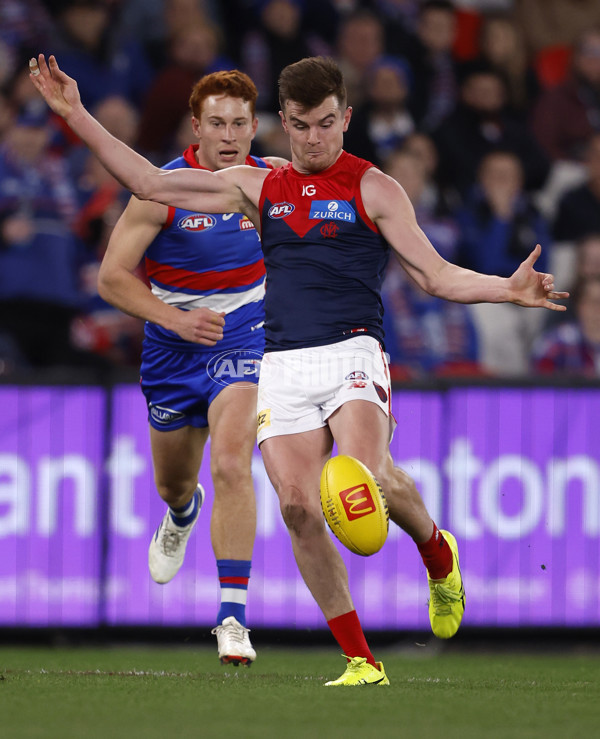 AFL 2024 Round 21 - Footscray v Melbourne - A-52449066