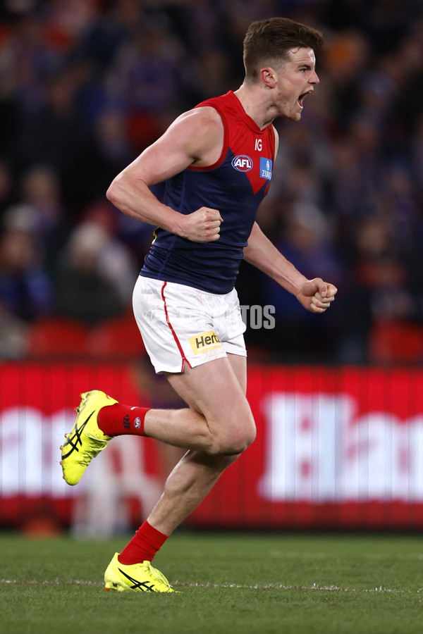 AFL 2024 Round 21 - Footscray v Melbourne - A-52450032