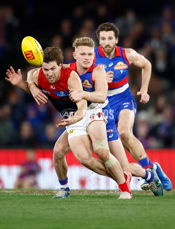 AFL 2024 Round 21 - Footscray v Melbourne - A-52454647